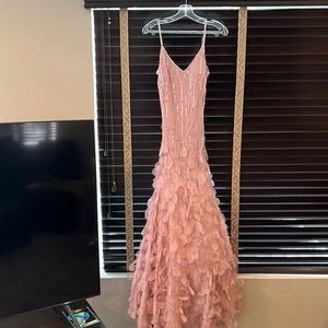 Sue Wong Pink Evening Dress Gown Size 6